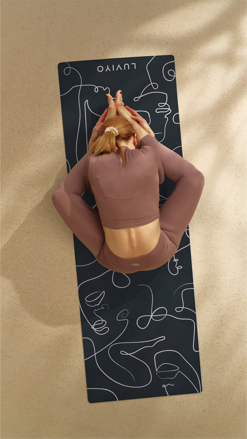 All-In-One Yoga Mat Black Art