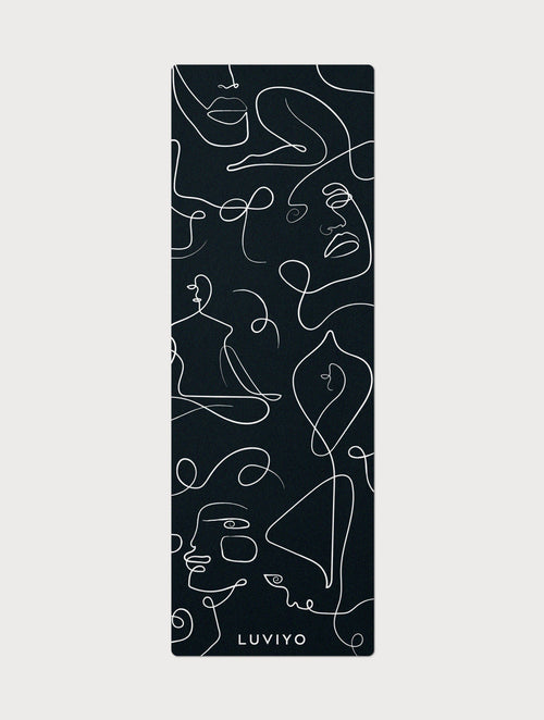 All-In-One Yoga Mat Black Art