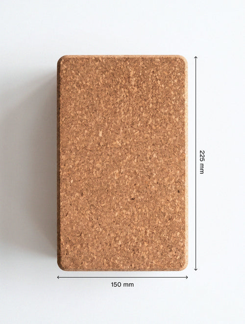 Yoga block made of natural cork
