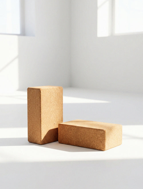 Yoga block made of natural cork