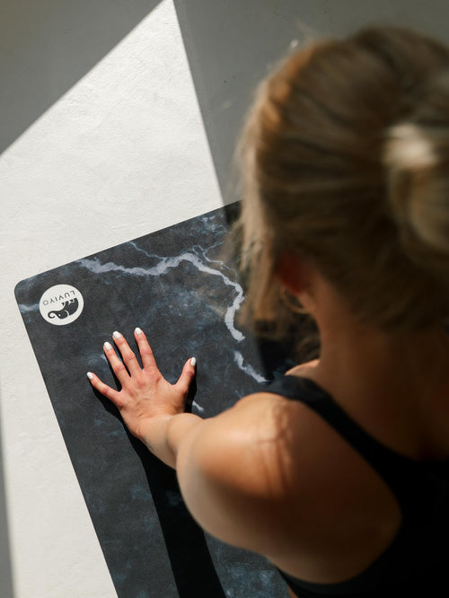 All-In-One Yogamatte Black Marble