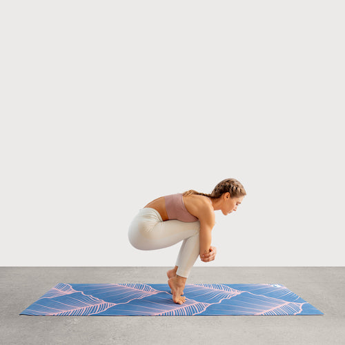 Travel Yogamatte Purple Leaves