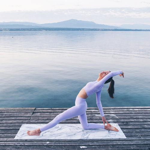 All-in-One Yogamatte White Marble